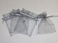 36 Organza Favor Gift Bags - 3"x4" - Silver