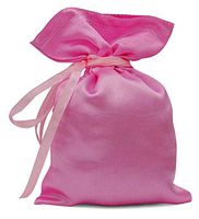 Darling Souvenir 50 Satin Drawstring Gift Pouch Small Wedding Party Favors Bag - 3" x 5.5" inches Baby Shower Thank You Pouches- Baby Pink
