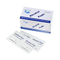 Alcohol Pads, 100Pcs Alcohol Prep Pads Wipes, Individually Wrapped Alcohol Wipes Pack for Smartphone & Portable Devices Cleaning, Thick Alcohol Swabs Myopia Lens Wipes, 75% Alcohol Cotton Pads