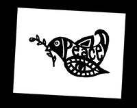 Karmabee Peace Dove Note Cards, Blank Inside, Set of 10