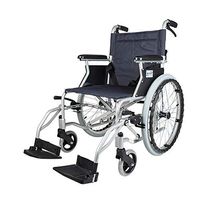 QIDI Wheelchair Aluminum Alloy Foldable Portable Travel Collision with Hand Brake