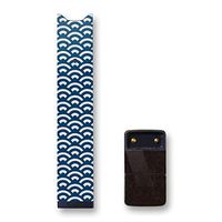 Biijo Japan Juul Skin Wrap for juul Accessories Sticker Wave NAMI Kimono UKIYOE (Navy)
