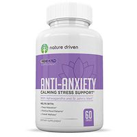Anti Anxiety Supplements - Stress Support for Anxiety Relief - Increase Serotonin Without Feeling Tired - Improves Mental Clarity, Focus, Memory - 60 Capsules