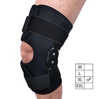 FunCee Hinged Knee Brace, 4 available sizes Adjustable Compression Wrap for Men & Women, Knee Support for ACL, Tendon, Ligament & Meniscus Tear Injuries, Sports in Gym Basketball Running Football (XL)