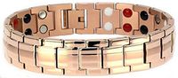 VPKJewelry Titanium Magnet Therapy Eternity Bracelet Bangle for Arthritis Pain Adjustable Length (Rose Gold)
