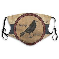 Old Crow Egg Mash Vintage Feed Sack Men Women Adjustable Earloop Face Ma-sk, Anti-dust Mouth Ma-sk, Anti Pollution Ma-sk,Reusable Protection Ma-sk,Pollen Ma-SKS,Anti-smog Ma-sk