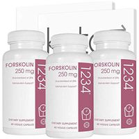 Creative Bioscience Forskolin 1234 (3 Pack) Natural Weight-Loss Pills for Women & Men –Forskolin 250 mg Standardized 20% - 600 mg Green Tea – 75 mg Cayenne