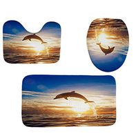 YAYUMI 3pcs Non-Slip Fish Scale Bath Mat Bathroom Kitchen Carpet Doormats Decor