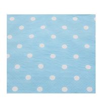 Youmewell Disposable Party Napkins Blue Dot Paper Beverage Napkins,3-Ply,100 Count
