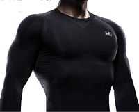EmbioZ Pro Shoulder Support Compression Top (Long-Sleeved; Black; Medium) - Supports & stabilizes with inbuilt Power & Comfort Systems