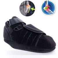 Huiuk Post Op Shoe Walking Boot Adjustable Straps Non-Slip Warm Comfortable Foot Support for Injury Restore Foot Bunion Toe Broken Bones - Unisex,1pcs,L