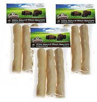 (3 Pack) Tasman's Natural Pet All-Natural Buffalo Rawhide Rolls, 3 Medium Rolls each