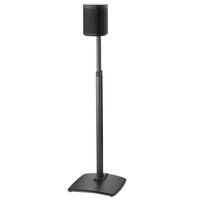 Sanus Adjustable Height Wireless Speaker Stands Designed for SONOS ONE, ONE SL, Play:1, and Play:3 - Tool-Free Height Adjust Up to 16" with Built in Cable Management - Single Black