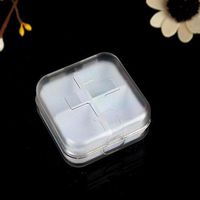 Molyveva Mini Portable Travel Pill Organizer with Moisture-Proof Design and 4 Compartments to Hold Vitamins, Supplements and Medication (White)