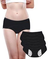 Leak Proof Protective Panties for Women/Girl Menstrual Period,Heavy Flow,Postpartum Bleeding,Urinary inconvinence (Pack of 3) (Black, XXL / 34-37 Waist)