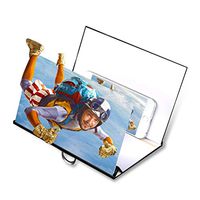 ElectroOptix 3D Mobile Phone Screen Magnifying Glass 8 Inch Foldable Mobile Phone Holder HD Movie Video Bracket for All Smartphones,Black
