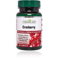 Natures Aid Cranberry 200mg (5000mg equiv) 30 Tabs - 6 Pack