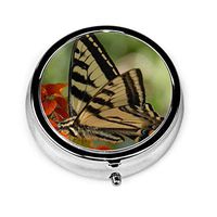 Fashion Round Pill Box Medicine Storage Bag Pocket Or Easy to Use Pillcase Medicine Bag Storage Bag Ladybug-and-tigertail