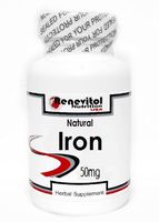 Natural Iron 50mg 100 Capsules ~ Renevitol