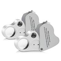 Roysberry Jewelry Magnifier, Portable Jewelry Loupe 2Pc 30X 60X Illuminated Jeweler’s Loupe Jewelry Magnifier