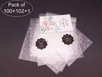 Self Adhesive Cookie Bags White Dots 4x4 Inch Cellophane Treat Bags Candy Bags Party Favor Gift Bags（100 Bags + Thank You & Just For You Stickers Totally 102 Pcs+1 Pcs Card）