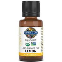 Garden of Life Essential Oil, Lemon 0.5 fl oz (15 mL), 100% USDA Organic & Pure, Clean, Undiluted & Non-GMO - for Diffuser, Aromatherapy, Meditation - Joyful, Aromatic, Calming, Refreshing