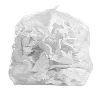 PlasticMill 65 Gallon Garbage Bags: Clear, 2.7 Mil, 50X48, 25 Bags.