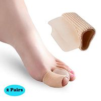 Hammer Toe Sleeve,Fencia Gel Corn Pad,Protectors Pack of 4 Hammer Toe Straightener Protector Sleeve Tube with Big Toe Gel Spacers Cushion for Bunion,Hallux Valgus,Toe Alignment,Overlap Toes in Shoes