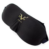 19V69 Italia Sleep Mask, Eye Mask for a Deep Sleep - Contoured Travel Eyemask, Airplane Blindfold - Black (4 Pack)