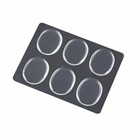 Owfeel 6 Pairs Clear Round Gel Silicone Heel Grips Pads Shoe Insoles for Shoes High Heel of Foot Pain Relief