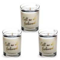 LUNA CANDLE CO. Spicy Bourbon Jar Candle, 11oz. Glass, Soy Wax, Strong Scented, Slow Burn Up to 110 Hours of Burn Time, for Any Occasion-Call Me Old Fashioned, (3 Pack)
