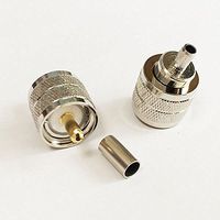1X UHF male PL259 RF Coax connector crimp for RG58 RFC195 cable straight NEW HOT Good Quality Fast USA Shipping