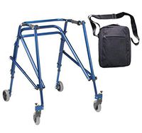 Drive Nimbo 2G Lightweight Posterior Walker, Large, Knight Blue & Free Front Zip Pocket Medical Utility Black Bag! - #KA4200-2GKB