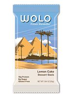 WOLO WanderBar Lemon Cake Natural Protein Bar – Gluten Free Protein Snack with Whey Protein Pea Protein Milk Protein and Antioxidants 12 Count