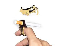 Hands Free Cigarette Holder Ring Best Smoker Gifts for Men & Women, Durable Gold Plated Alloy Ring for Console Gamers, Musicians and Drivers on Common Cigarettes(Gold)