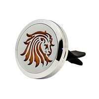 Fabal Stainless Car Air Auto Vent Freshener Essential Oil Diffuser Gift Locket Decor (B)