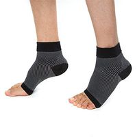 HMILYDYK Plantar Fasciitis Sock Foot Graduated Compression Socks with Heel and Arch Support Sleeves for Men and Women (One Pair)