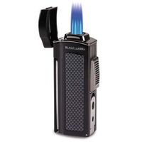NEW BLACK LABEL by LOTUS-DOMINATOR QUAD FLAME CIGAR TABLE LIGHTER-CHROME MATTE