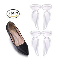 Gel Heel Cushion Inserts Heel Pads & Silicone Heel Cups Heel Protectors 2 Pairs for Women High Heels, Non Slip Heel Grips Liners Shoes Inserts Foot Pads for Foot Pain Relief