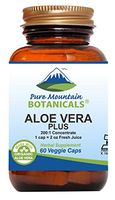 Aloe Vera Plus Capsules. 200:1 Extract. Kosher Organic Dried Aloe Vera Gel, Marshmallow Root, Slippery Elm