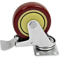Seismic Audio - 1 New LOCKING 4" SWIVEL CASTER Heavy Duty Rubber Wheel
