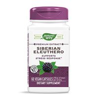 Nature's Way Eleuthero, Siberian, 250 mg of Extract per Serving, 60 Capsules