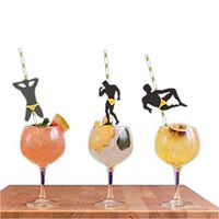 Bachelorette Party Decorations Straws I 24 PACK Stripper Pole Dancer Straw I Black and Gold Glitter Confetti PreGlued I Bridal Shower Supplies Crazy Silly Drinking Games (Gold : Black: White, 24)