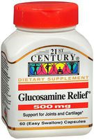 21st Century Glucosamine Relief 500mg - 60 Capsules, Pack of 4