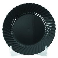 WNA CW75180BK Classicware Plastic Plates, 7 1/2 Inches, Black, Round (Case of 180)