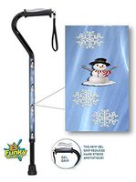 Walking Cane Gel Grip Self Adjusting Snowman Holiday Design BFunkyMobility