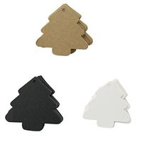 TINKSKY Tags Labels 150pcs Blank Hang Tag Christmas Tree Kraft Paper Gift Tags