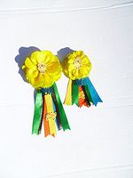 Jungle Safari Rainforest Baby Shower Corsage Pin (Yellow,,Green, Orange , Brown))