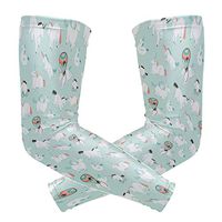 Space White Unicorn With Watermelon Light Green Unisex Arm Sleeve,UV Protection Arm Compression Sleeve, Skin Protection Sport Arm Cooler Sleeve for Running Hiking Jogging Motorcycling Climbing Camping