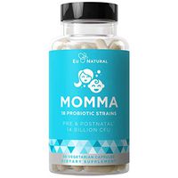 Momma Prenatal Probiotics Mom & Baby – Gut & Digestive Postpartum, Nursing, Morning Sickness Pregnancy Relief – 18 Clinically Proven Strains, 14 Billion CFU, Prebiotic – 30 Mini Vegetarian Capsules
